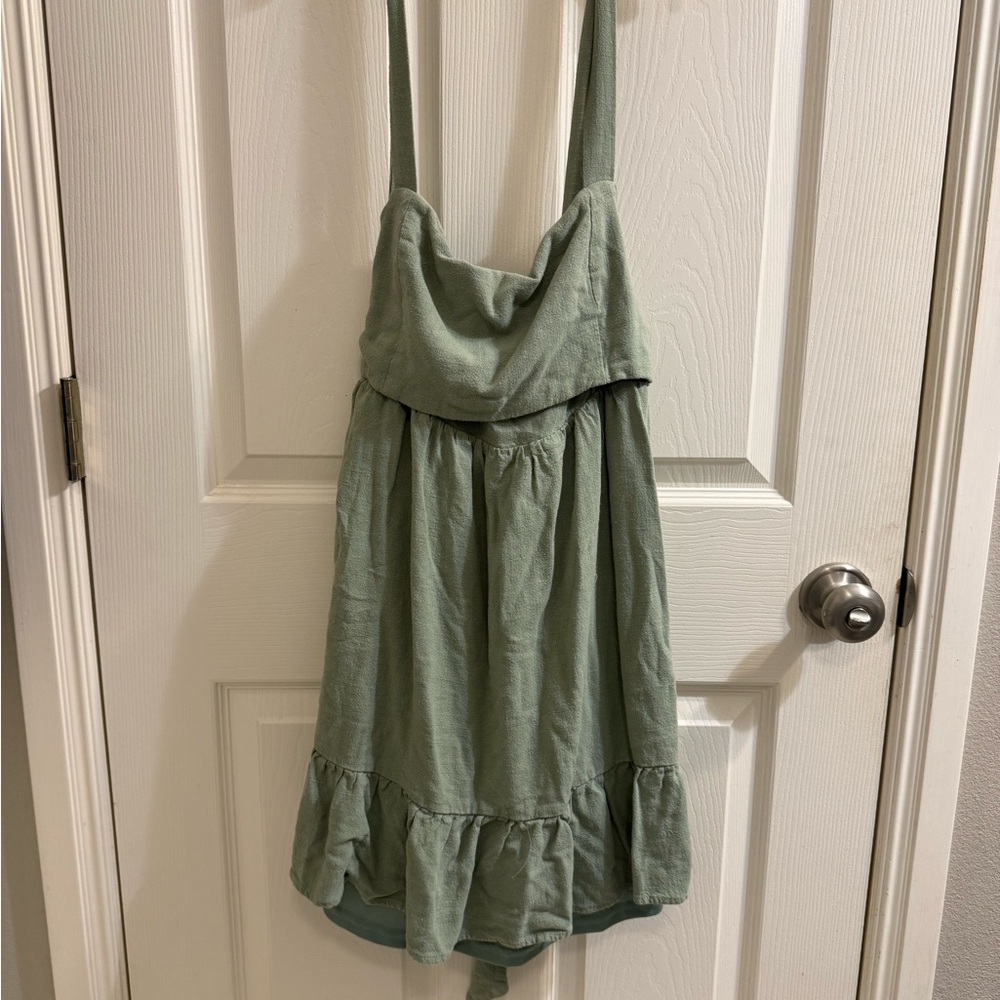 Green Bow-Back Dress